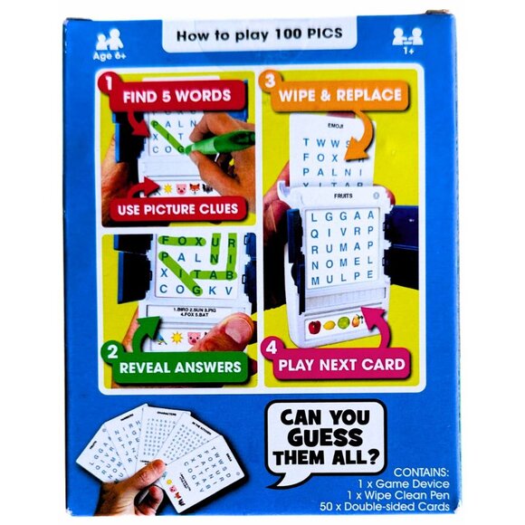 100 PICS Word Search Kids and Adults Travel Game NEW - Picture 2 of 6